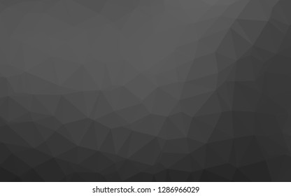 Dark Silver, Gray vector blurry triangle texture. A sample with polygonal shapes. Triangular pattern for your business design.