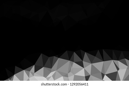 Dark Silver, Gray vector blurry triangle texture. Colorful illustration in abstract style with gradient. Completely new template for your business design.