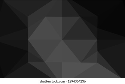 Dark Silver, Gray vector blurry hexagon texture. Creative geometric illustration in Origami style with gradient. The completely new template can be used for your brand book.