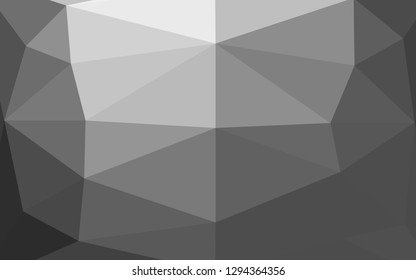 Dark Silver, Gray vector blurry triangle template. Glitter abstract illustration with an elegant design. Completely new template for your business design.