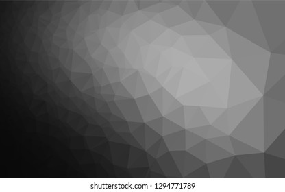 Dark Silver, Gray vector blurry hexagon pattern. An elegant bright illustration with gradient. The textured pattern can be used for background.