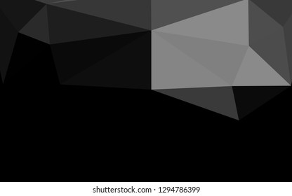 Dark Silver, Gray vector blurry triangle texture. An elegant bright illustration with gradient. Triangular pattern for your business design.