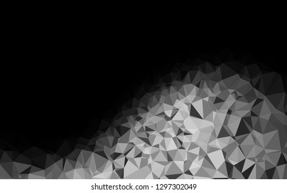 Dark Silver, Gray vector blurry triangle template. Creative illustration in halftone style with gradient. Completely new template for your business design.