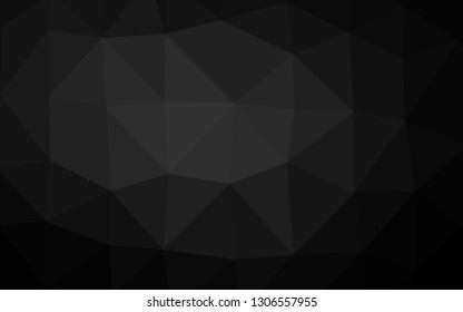 Dark Silver, Gray vector blurry triangle texture. Triangular geometric sample with gradient.  Template for a cell phone background.