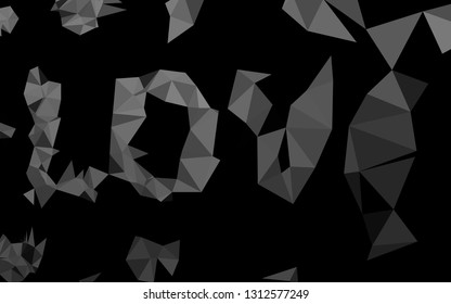 Dark Silver, Gray vector blurry triangle texture. A vague abstract illustration with gradient. Completely new template for your business design.