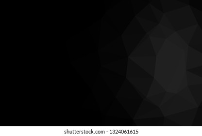 Dark Silver, Gray vector blurry triangle texture. Triangular geometric sample with gradient.  The best triangular design for your business.