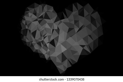 Dark Silver, Gray vector blurry triangle pattern. Colorful abstract illustration with gradient. Completely new design for your business.