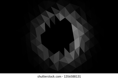 Dark Silver, Gray vector blurry triangle texture. A sample with polygonal shapes. Completely new design for your business.