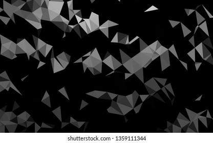 Dark Silver, Gray vector blurry triangle template. Triangular geometric sample with gradient.  The best triangular design for your business.