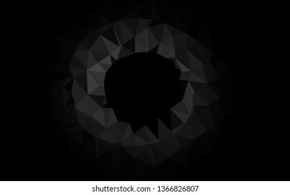 Dark Silver, Gray vector blurry triangle template. A completely new color illustration in a vague style. Brand new style for your business design.