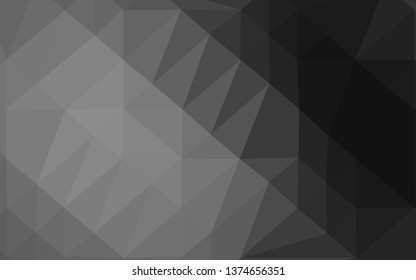 Dark Silver, Gray vector blurry triangle template. A sample with polygonal shapes. Completely new design for your business.