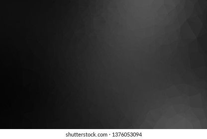 Dark Silver, Gray vector blurry triangle pattern. Triangular geometric sample with gradient.  Elegant pattern for a brand book.