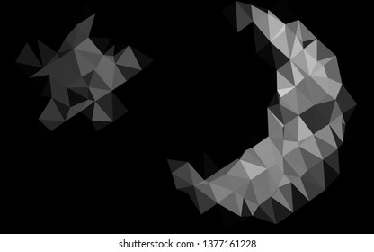 Dark Silver, Gray vector blurry triangle template. Glitter abstract illustration with an elegant design. New texture for your design.