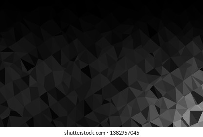 Dark Silver, Gray vector blurry triangle texture. Colorful illustration in Origami style with gradient.  Template for a cell phone background.
