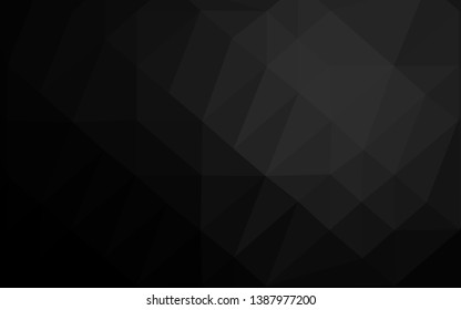 Dark Silver, Gray vector blurry triangle template. Colorful illustration in Origami style with gradient.  Brand new style for your business design.