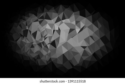 Dark Silver, Gray vector blurry triangle texture. A sample with polygonal shapes. Textured pattern for background.