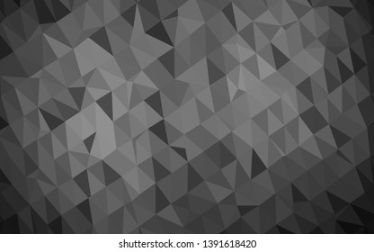 Dark Silver, Gray vector blurry triangle template. Colorful illustration in Origami style with gradient.  Template for a cell phone background.