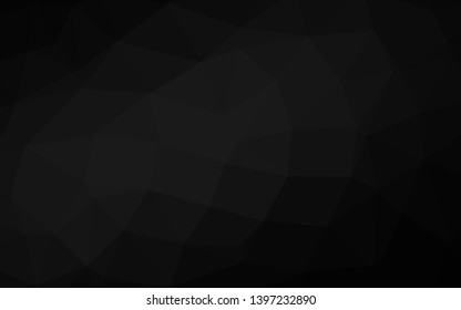Dark Silver, Gray vector blurry triangle template. Brand new colorful illustration in with gradient. New texture for your design.