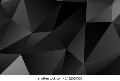 Dark Silver, Gray vector blurry triangle template. Brand new colorful illustration in with gradient. Polygonal design for your web site.