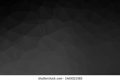 Dark Silver, Gray vector blurry triangle template. Creative illustration in halftone style with gradient. Brand new style for your business design.