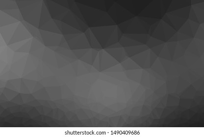 Dark Silver, Gray vector blurry triangle pattern. Glitter abstract illustration with an elegant design. Triangular pattern for your business design.