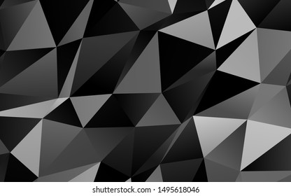Dark Silver, Gray vector blurry triangle texture. Colorful illustration in abstract style with gradient. Elegant pattern for a brand book.