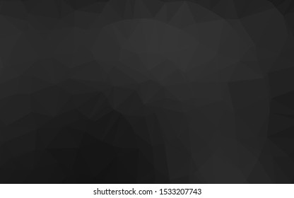 Dark Silver, Gray vector blurry triangle template. Brand new colorful illustration in with gradient. Triangular pattern for your business design.