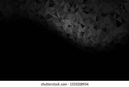 Dark Silver, Gray vector blurry triangle texture. Brand new colorful illustration in with gradient. The best triangular design for your business.