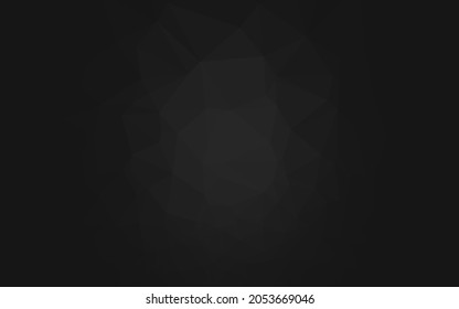 Dark Silver, Gray vector blurry triangle texture. Triangular geometric sample with gradient.  Textured pattern for background.