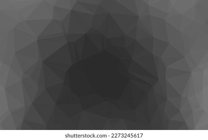 Dark Silver, Gray vector blurry triangle template. Shining illustration, which consist of triangles. Template for your brand book.
