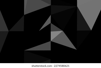 Dunkles Silber, grauer Vektor unscharfe Dreieck-Vorlage. Ein Muster mit polygonalen Formen. Vorlage für einen Handyhintergrund.