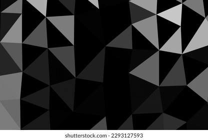 Dark Silver, Gray vector blurry triangle pattern. Brand new colorful illustration in with gradient. Template for your brand book.