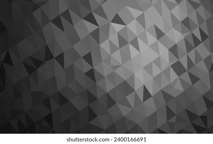 Dark Silver, Gray vector blurry triangle pattern. Geometric illustration in Origami style with gradient. Brand new design for your business.