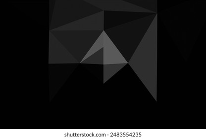 Dark Silver, Gray vector blurry triangle pattern. A completely new color illustration in a vague style. Triangular pattern for your business design.