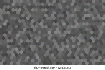 Dark Silver, Gray vector blurry hexagon background design. Geometric background in Origami style with gradient. 