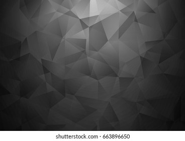 Dark Silver, Gray vector blurry triangle background. Shining illustration, which consist of triangles. The elegant pattern can be used as part of a brand book.