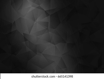 Dark Silver, Gray vector blurry triangle template. A sample with polygonal shapes. The best triangular design for your business.