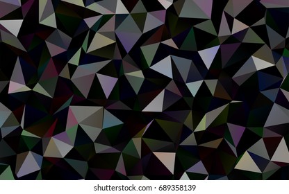 Dark Silver, Gray vector blurry triangle pattern. A vague abstract illustration with gradient. The template can be used as a background for cell phones.