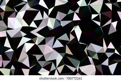 Dark Silver, Gray vector blurry triangle template. Triangular geometric sample with gradient.  A new texture for your design.