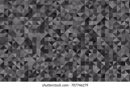 Dark Silver, Gray vector blurry triangle background. Creative illustration in halftone style with gradient. Brand-new style for your business design.