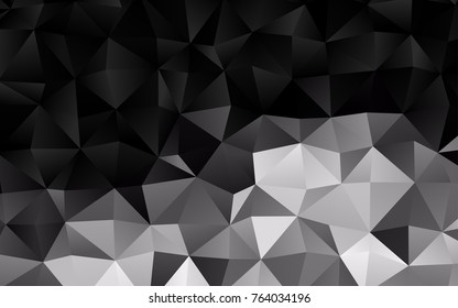 Dark Silver, Gray vector blurry triangle pattern. Shining illustration, which consist of triangles. A completely new template for your business design.