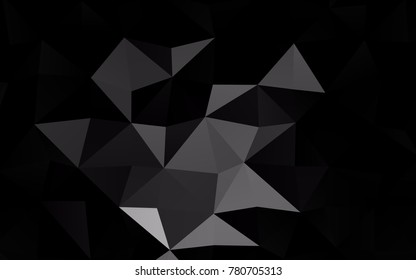 Dark Silver, Gray vector blurry triangle pattern. Shining colored illustration in a brand-new style. A new texture for your design.