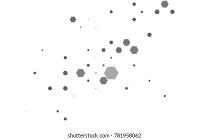 Dark Silver, Gray vector blurry hexagon background design. Geometric background in Origami style with gradient. 