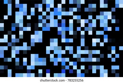 Dark Silver, Gray vector blurry rectangular background. Geometric background in square style with gradient. The pattern can be used for brand-new background.