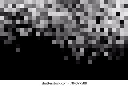 Dark Silver, Gray vector blurry rectangular background. Geometric background in square style with gradient. The pattern can be used for brand-new background.