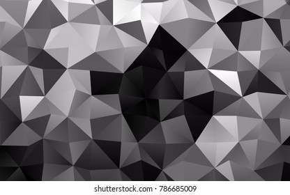 Dark Silver, Gray vector blurry triangle background. A sample with polygonal shapes. The polygonal design can be used for your web site.