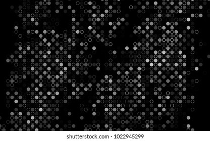 Dark Silver, Gray vector  cover with spots. Glitter abstract illustration with blurred drops of rain. New design for ad, poster, banner of your website.