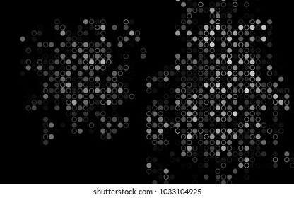 Dark Silver, Gray vector  cover with spots. Blurred decorative design in abstract style with bubbles. Beautiful design for your business natural advert.