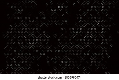 Dark Silver, Gray vector  cover with spots. Blurred decorative design in abstract style with bubbles. Pattern can be used as texture of water, rain drops.