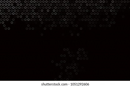 Dark Silver, Gray vector  cover with spots. Illustration with set of shining colorful abstract circles. Pattern can be used as texture of water, rain drops.